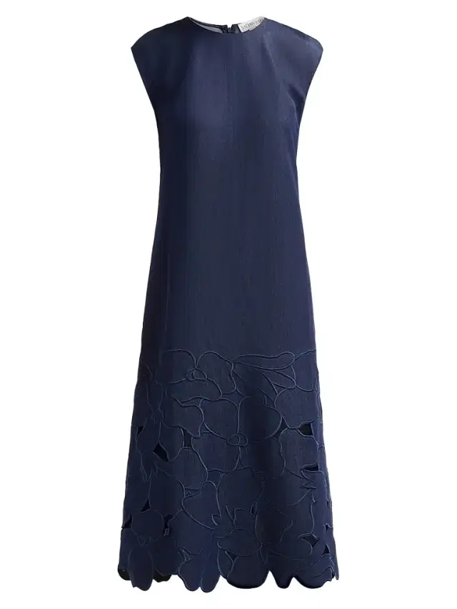 SACHIN BABI Women's Sabette Guipure Lace-Hem Denim Shift Dress - Denim