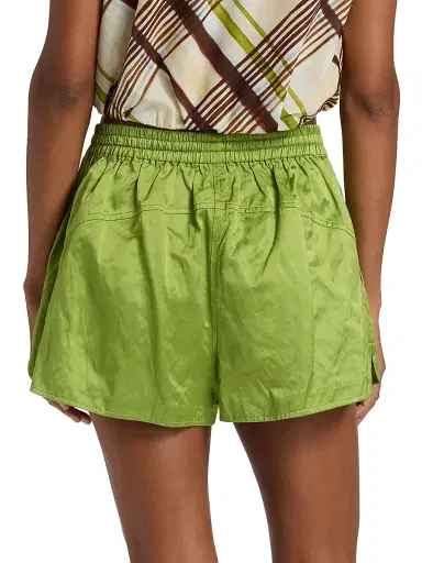 A.L.C. Women's Camden High-Rise Shorts - Meadow Green - Size Large | Thumbnail 5