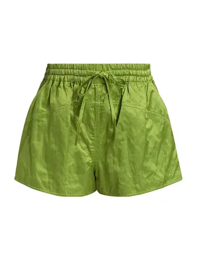 A.L.C. Women's Camden High-Rise Shorts - Meadow Green - Size Large | Thumbnail 1