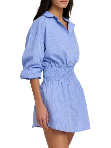Favorite Daughter Women's The Waist Not Smocked Mini-Shirtdress - Blue White Stripe - Size XL | Thumbnail 4 Favorite Daughter Women's The Waist Not Smocked Mini-Shirtdress - Blue White Stripe - Size XL | Thumbnail 4