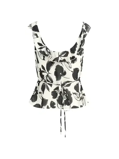 Favorite Daughter Women's The Love Note Brushed Floral Top - Brushed Neutral - Size XL | Thumbnail 3