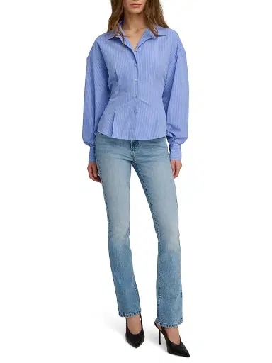Favorite Daughter Women's The Back Story Stripe Tie-Waist Shirt | Thumbnail 2 Favorite Daughter Women's The Back Story Stripe Tie-Waist Shirt | Thumbnail 2