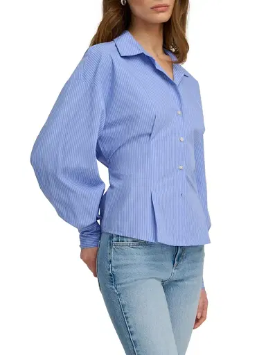 Favorite Daughter Women's The Back Story Stripe Tie-Waist Shirt | Thumbnail 5 Favorite Daughter Women's The Back Story Stripe Tie-Waist Shirt | Thumbnail 5
