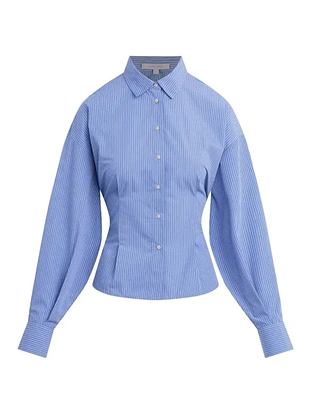Women's The Back Story Stripe Tie-Waist Shirt - Blue White Stripe