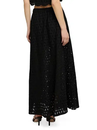 Favorite Daughter Women's The Pretty Please Eyelet Maxi Skirt - Black - Size XL | Thumbnail 6 Favorite Daughter Women's The Pretty Please Eyelet Maxi Skirt - Black - Size XL | Thumbnail 6