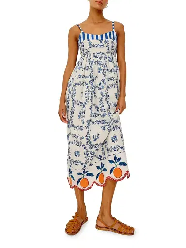 RAILS Women's Lexie Printed Cotton Midi Dress - Ceramic Floral - Size XS | Thumbnail 2 RAILS Women's Lexie Printed Cotton Midi Dress - Ceramic Floral - Size XS | Thumbnail 2