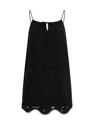 Favorite Daughter Women's The Pretty Please Eyelet Minidress - Black - Size XL | Thumbnail 1 Favorite Daughter Women's The Pretty Please Eyelet Minidress - Black - Size XL | Thumbnail 1