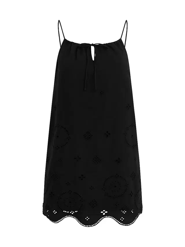 Favorite Daughter Women's The Pretty Please Eyelet Minidress - Black