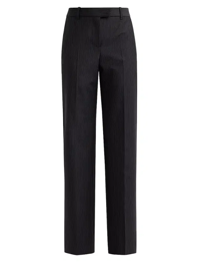 Women's Pinstripe Wool-Mohair Trousers - Navy Mel