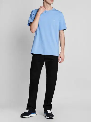 Alexander McQueen Men's Cotton Jersey Crewneck T-Shirt - Bath House Blue - Size XXL | Thumbnail 2