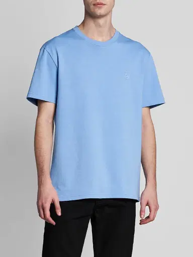Alexander McQueen Men's Cotton Jersey Crewneck T-Shirt - Bath House Blue - Size XXL | Thumbnail 3