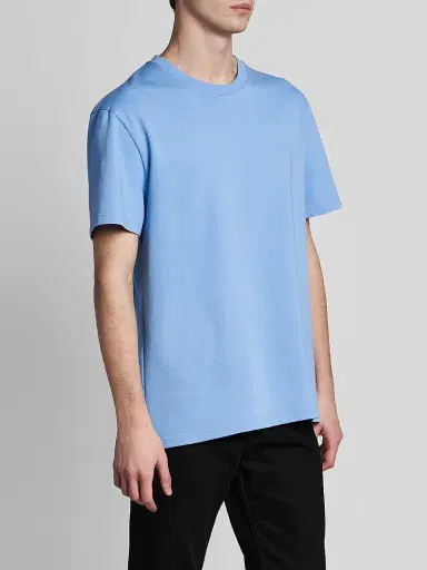 Alexander McQueen Men's Cotton Jersey Crewneck T-Shirt - Bath House Blue - Size XXL | Thumbnail 4