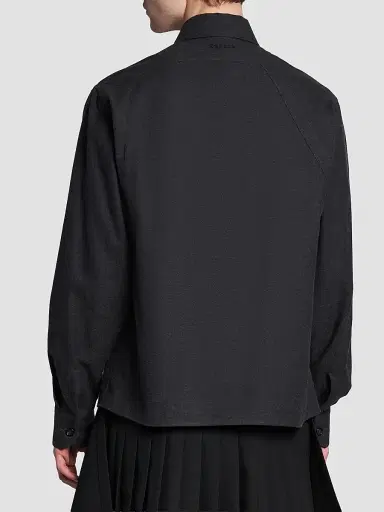 Alexander McQueen Men's Harness Cotton Flannel Shirt - Charcoal - Size 46 | Thumbnail 5