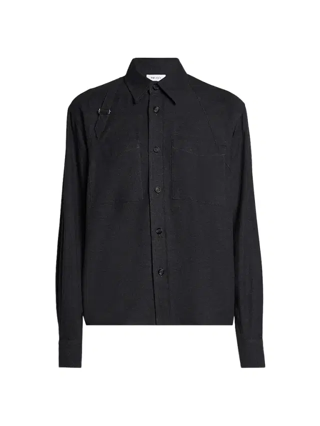McQueen Men's Harness Cotton Flannel Shirt - Charcoal
