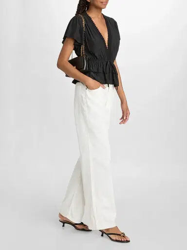Ramy Brook Women's Emberly Chiffon Tiered Blouse - Black - Size XS | Thumbnail 2 Ramy Brook Women's Emberly Chiffon Tiered Blouse - Black - Size XS | Thumbnail 2