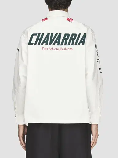 adidas Men's x Willy Chavarria Cotton Button-Down Shirt - Off White | Thumbnail 3