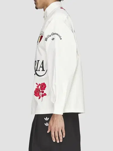 adidas Men's x Willy Chavarria Cotton Button-Down Shirt - Off White | Thumbnail 7