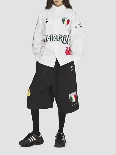 adidas Men's x Willy Chavarria Cotton Button-Down Shirt - Off White | Thumbnail 8