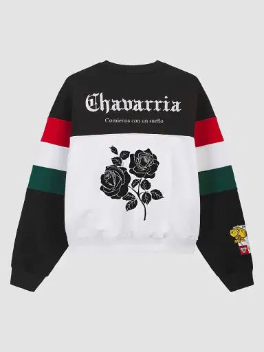 adidas Men's x Willy Chavarria Crewneck Sweatshirt - Black White | Thumbnail 2