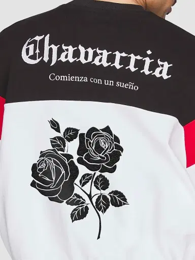 adidas Men's x Willy Chavarria Crewneck Sweatshirt - Black White | Thumbnail 6