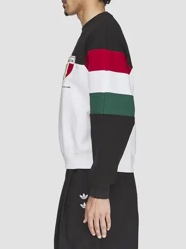 adidas Men's x Willy Chavarria Crewneck Sweatshirt - Black White | Thumbnail 7
