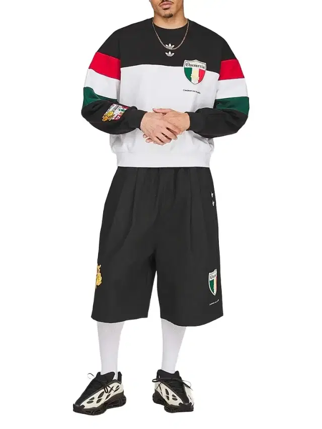 Men's x Willy Chavarria Crewneck Sweatshirt - Black White