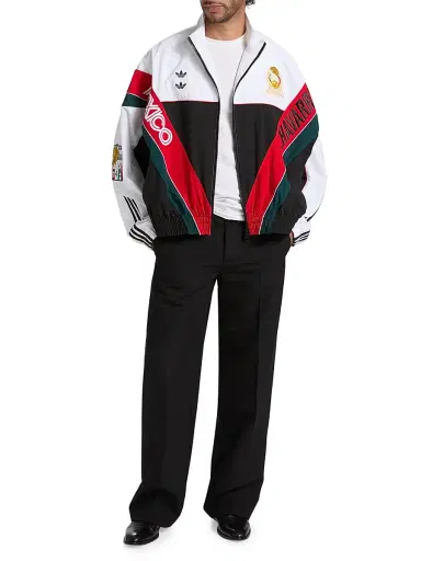 adidas Men's x Willy Chavarria Oversized Anthem Track Jacket - White Black | Thumbnail 2 adidas Men's x Willy Chavarria Oversized Anthem Track Jacket - White Black | Thumbnail 2