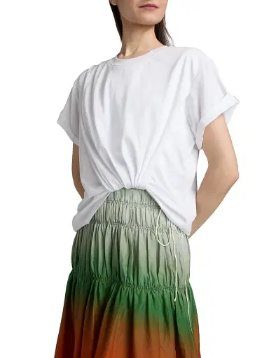 3.1 Phillip Lim Women's Ombré Voile Tiered Knee-Length Dress - White Flame Multi - Size Large | Thumbnail 6 3.1 Phillip Lim Women's Ombré Voile Tiered Knee-Length Dress - White Flame Multi - Size Large | Thumbnail 6