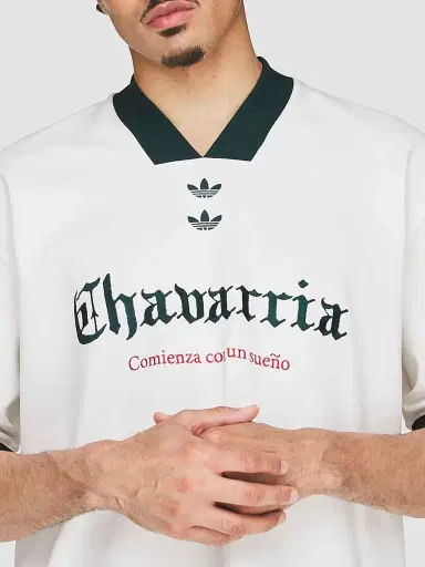 adidas Men's x Willy Chavarria Soccer Graphic T-Shirt - Off White | Thumbnail 5