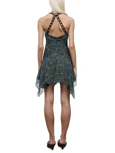 Staud Women's Olympia Abstract Printed A-Line Minidress - Tidal Shell - Size 8 | Thumbnail 4 Staud Women's Olympia Abstract Printed A-Line Minidress - Tidal Shell - Size 8 | Thumbnail 4