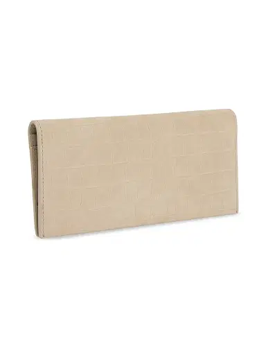 Vince Women's Croc-Embossed Leather Continental Wallet - Marzipan | Thumbnail 2