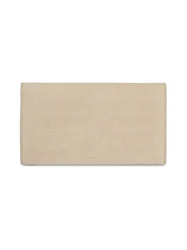 Vince Women's Croc-Embossed Leather Continental Wallet - Marzipan | Thumbnail 1