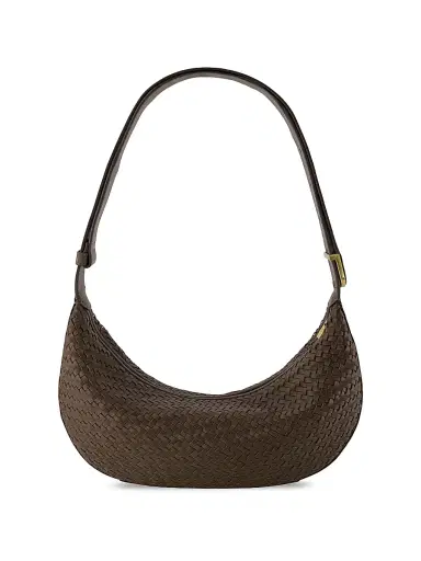 Vince Women's Eris Small Woven Leather Hobo Bag - Date | Thumbnail 2