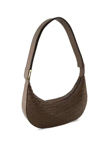 Vince Women's Eris Small Woven Leather Hobo Bag - Date | Thumbnail 3
