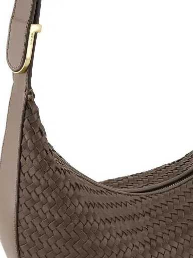Vince Women's Eris Small Woven Leather Hobo Bag - Date | Thumbnail 4