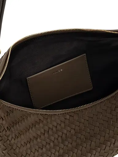 Vince Women's Eris Small Woven Leather Hobo Bag - Date | Thumbnail 5