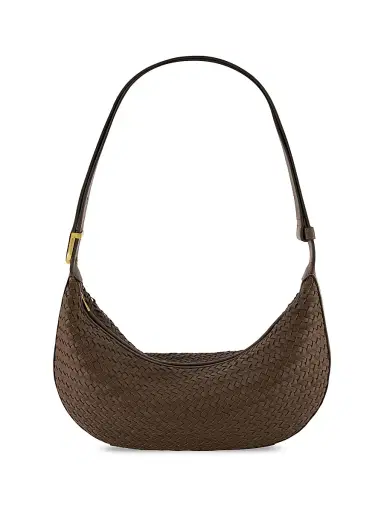 Vince Women's Eris Small Woven Leather Hobo Bag - Date | Thumbnail 1