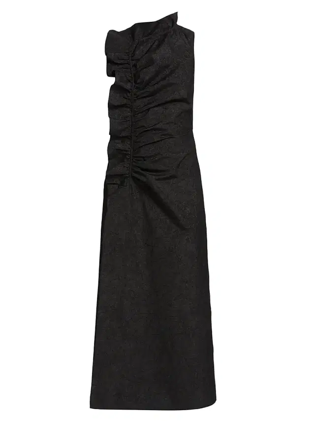 Ulla Johnson Women's Demetria Ruched Midi-Dress - Obsidian