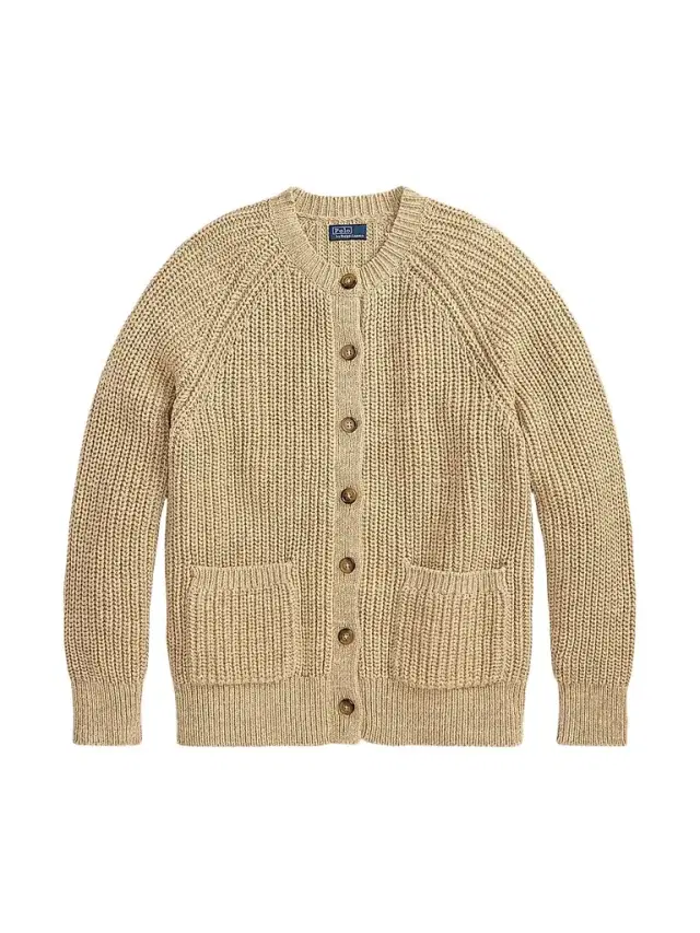 Polo Ralph Lauren Women's Raglan-Sleeve Cotton Cardigan - Tan Heather