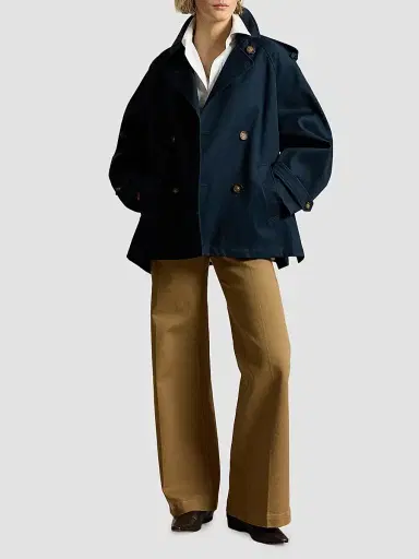 Polo Ralph Lauren Women's Cotton Twill Balloon Trench Coat | Thumbnail 2 Polo Ralph Lauren Women's Cotton Twill Balloon Trench Coat | Thumbnail 2
