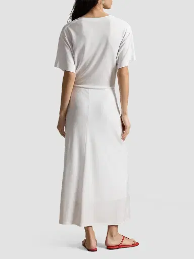 Polo Ralph Lauren Women's Twist-Detail T-Shirt Midi Dress - White - Size XS | Thumbnail 3 Polo Ralph Lauren Women's Twist-Detail T-Shirt Midi Dress - White - Size XS | Thumbnail 3