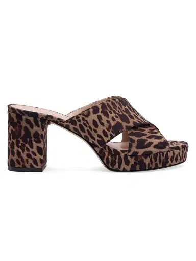 Stuart Weitzman Women's Dayna 80MM Leopard-Print Platform Sandals | Thumbnail 1 Stuart Weitzman Women's Dayna 80MM Leopard-Print Platform Sandals | Thumbnail 1