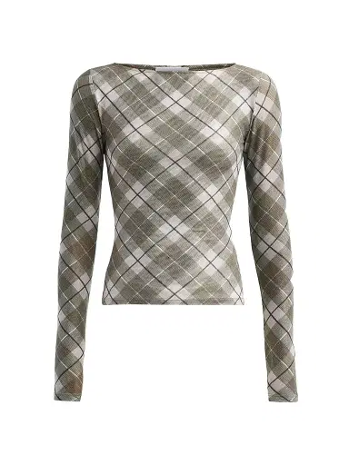 Ronny Kobo Women's Flume Plaid Long-Sleeve Top - Stevie Plaid - Size XL | Thumbnail 1