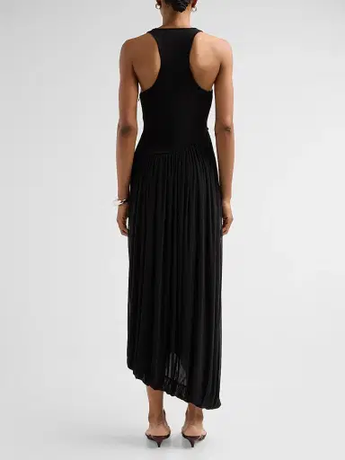 Ronny Kobo Women's Meyer Asymmetric Midi Dress - Black - Size XL | Thumbnail 3
