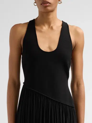 Ronny Kobo Women's Meyer Asymmetric Midi Dress - Black - Size XL | Thumbnail 5