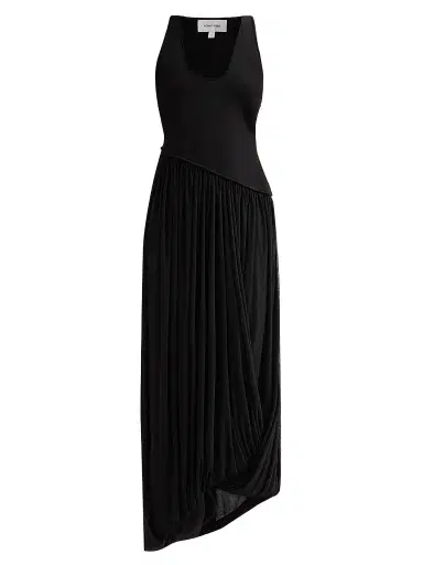 Ronny Kobo Women's Meyer Asymmetric Midi Dress - Black - Size XL | Thumbnail 1