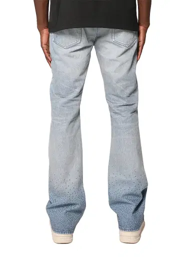 Purple Brand Men's Embellished Washed-Denim Bootcut Jeans - Light Indigo - Size 40 | Thumbnail 2