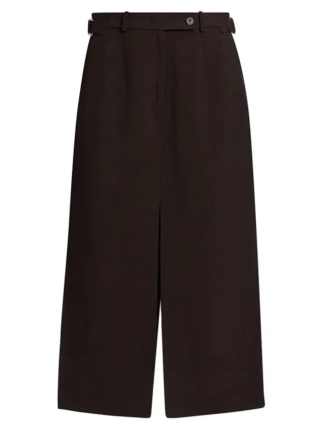 Women's Tailored Linen-Blend Pencil Skirt - Chocolate