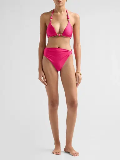 PatBo Women's Aurora High-Waisted Bikini Bottom - Pink - Size XS | Thumbnail 2 PatBo Women's Aurora High-Waisted Bikini Bottom - Pink - Size XS | Thumbnail 2