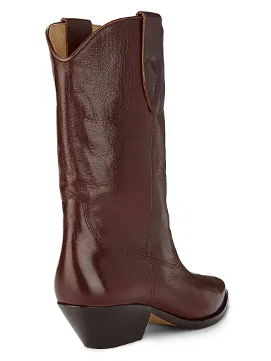 Isabel Marant Women's Duerto 40MM Leather Cowboy Boots - Mahogany | Thumbnail 3 Isabel Marant Women's Duerto 40MM Leather Cowboy Boots - Mahogany | Thumbnail 3